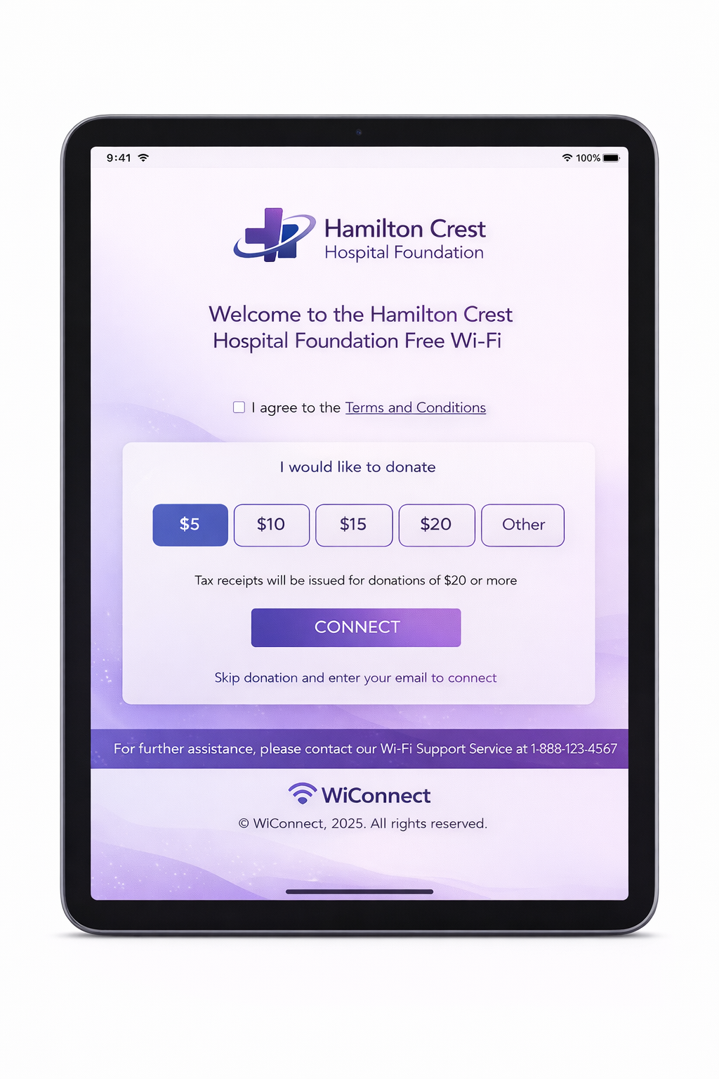 Datavalet captive portal preview